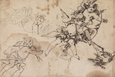 Three Putti by Filippo Falciatore
